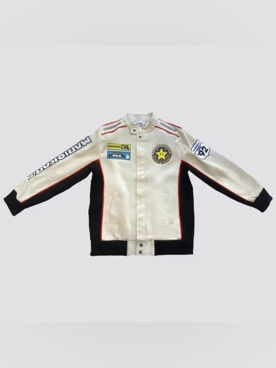 Nintendo Other - MARIOKART NEW Canvas Racing Jacket -Egret - M
